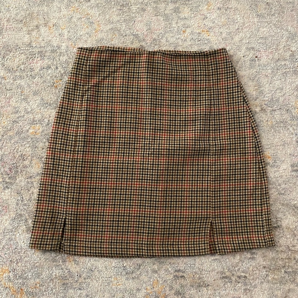 Plaid mini skirt